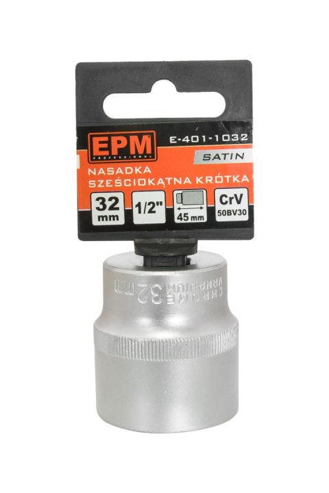 NASADKA KRÓTKA 1/2'' 6-KĄTNA SATIN 30MM