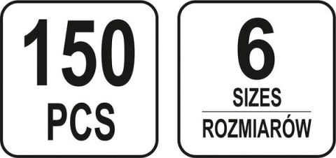 ZESTAW ZAWLECZEK SPRĘŻYSTCH MIX 150SZT