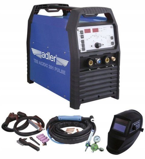 ADLER SPAWARKA TIG AC/DC 201 PRZYŁBICA LIDER-380S ZESTAW DLA WYMAGAJĄCYCH