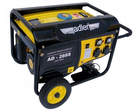 Agregat prądotwórczy ADLER AD-288S 230V z rozrusznikiem elektrycznym – widok ogólny