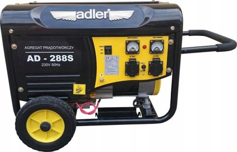 Panel sterowania agregatu ADLER AD-288S 230V – gniazda i przełączniki