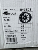 Felgi Brock B40 5x120 8x20 ET43 Satin Black Matt