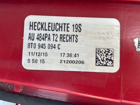 AUDI A5 8T LIFT komplet ORYGINALNYCH LAMP TYŁ LED