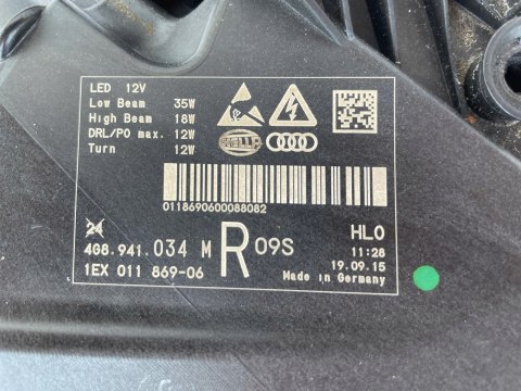 Audi A7/S7/RS7 4G8 LIFT Lampy Full LED (USA) 4G8941033M 4G8941034M