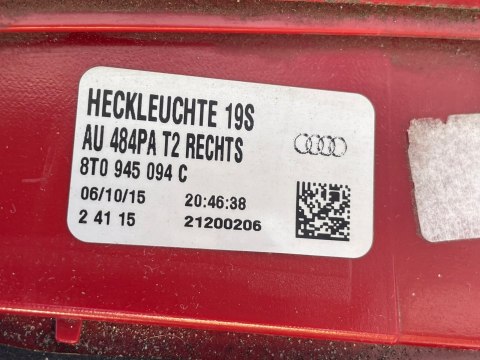 AUDI A5 8T LIFT SPORTBACK komplet ORYGINALNYCH LAMP TYŁ LED