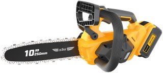 Akumulatorowa piła łańcuchowa 10" w zestawie z ładowarką i akumulatorem AKU- 6200P/20V-4Ah