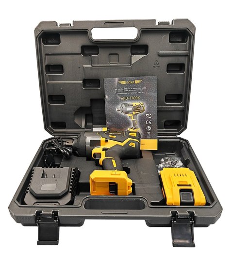 Akumulatorowy klucz udarowy 3/4" 1700Nm w zestawie z akumulatorem i ładowarką AKU-1700K/20V-5Ah