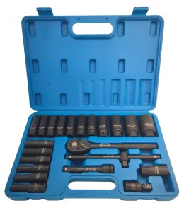 Zestaw - Grzechotka nasadki udarowe Cr-Mo 1/2