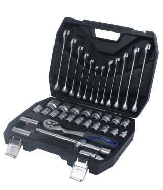 Zestaw - Klucze nasadowe Cr-V 1/2" - 37 elementów