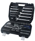 Zestaw - Klucze nasadowe Cr-V 1/4" 1/2" - 82 elementy