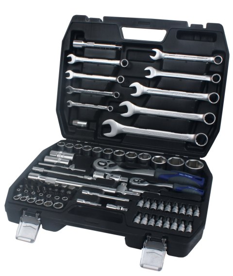 Zestaw - Klucze nasadowe Cr-V 1/4" 1/2" - 82 elementy