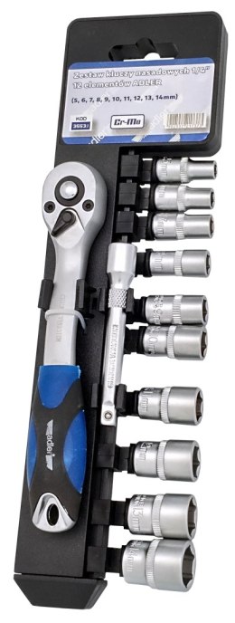 Zestaw - Klucze nasadowe Cr-V 1/4