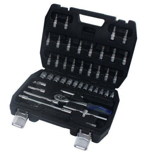 Zestaw - Klucze nasadowe Cr-V 1/4" - 43 elementy