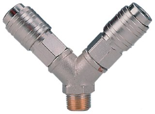 BLISTER dwójnik 1/4"Z