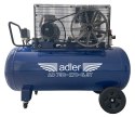 Sprężarka ADLER AD750-270-5,5T 400V – zbiornik 270L i pompa 2-cylindrowa, bok