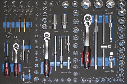 Wózek narzędziowy - 217 elementów