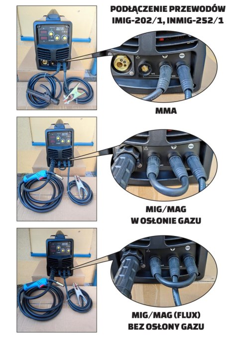 Zestaw - Półautomat spawalniczy z przyłbicą INMIG-252/1