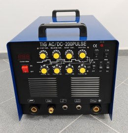 Zestaw - Spawarka inwertorowa z przyłbicą samościemniającą TIG AC/DC-200 PULSE