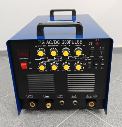 Zestaw - Spawarka inwertorowa z przyłbicą samościemniającą TIG AC/DC-200 PULSE
