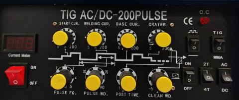 Zestaw - Spawarka inwertorowa z przyłbicą samościemniającą TIG AC/DC-200 PULSE