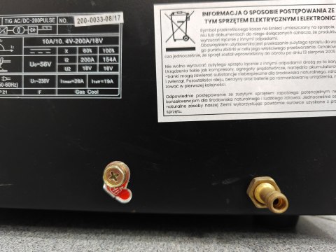 Zestaw - Spawarka inwertorowa z przyłbicą samościemniającą TIG AC/DC-200 PULSE