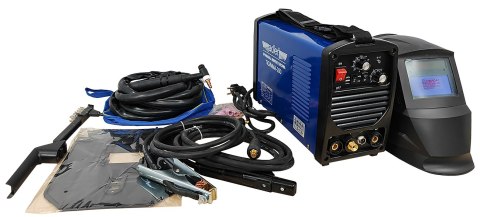 Zestaw - Spawarka inwertorowa z przyłbicą samościemniającą TIG/MMA-200
