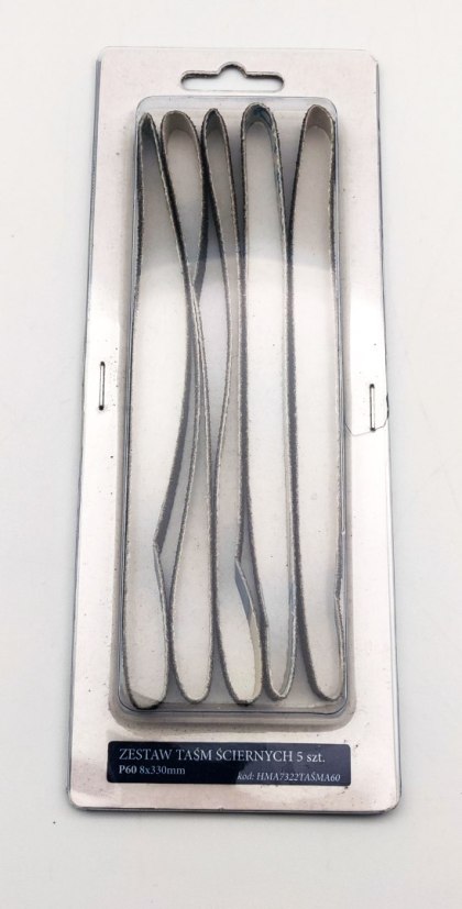Zestaw - Taśmy ścierne 60 12x330mm do szlifierki AD-7322 5szt